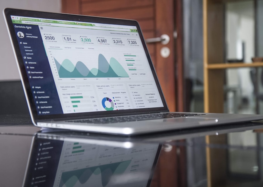 A booking platform dashboard on a laptop